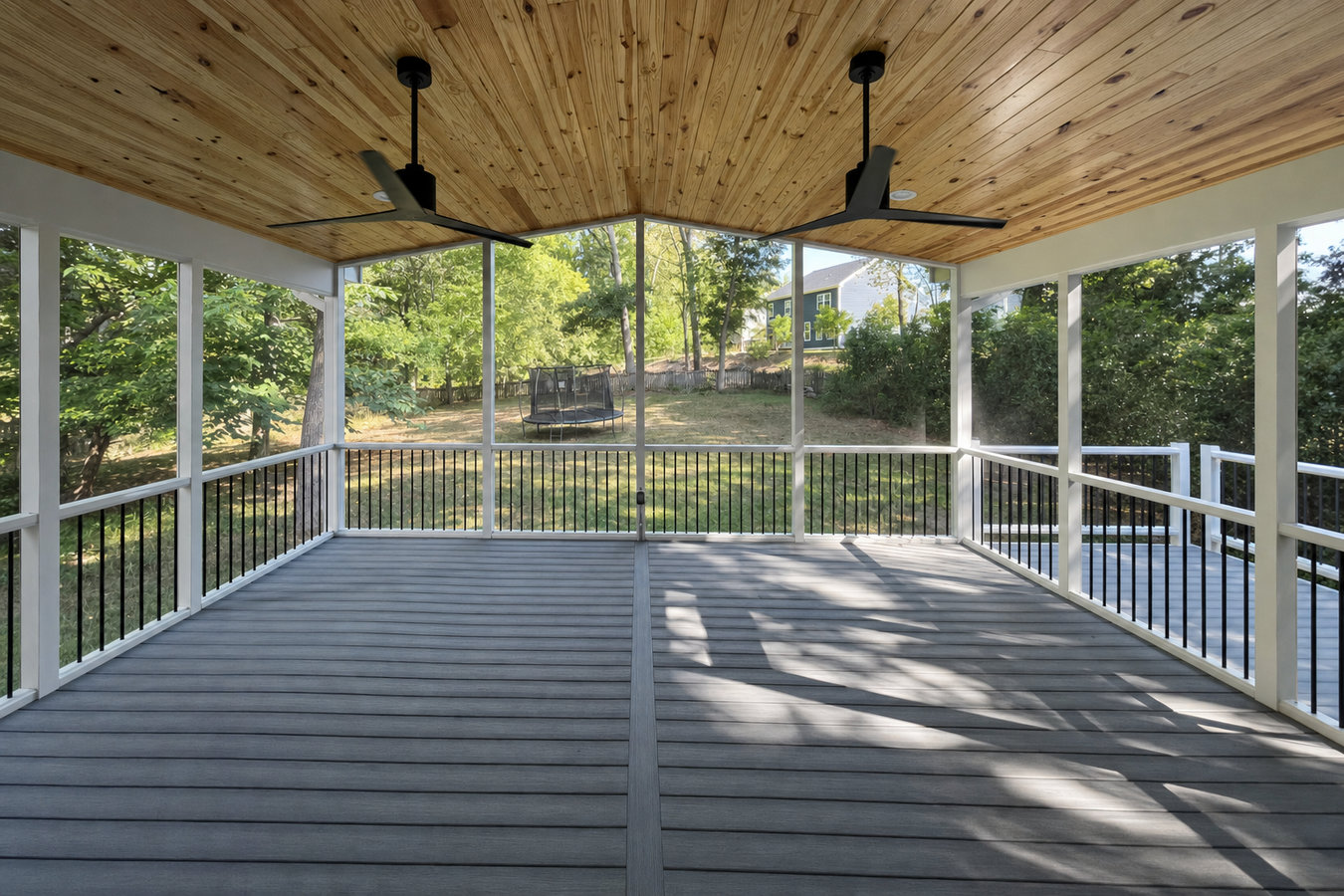 Screened-in porches and screened decks